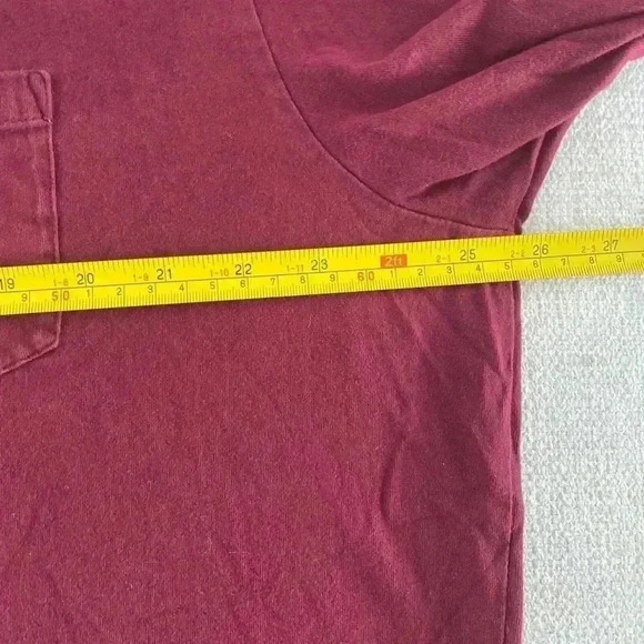 Polo Ralph Lauren Long Sleeve Crewneck Solid T-Shirt with Pony Burgundy Size XL - Picture 7 of 8